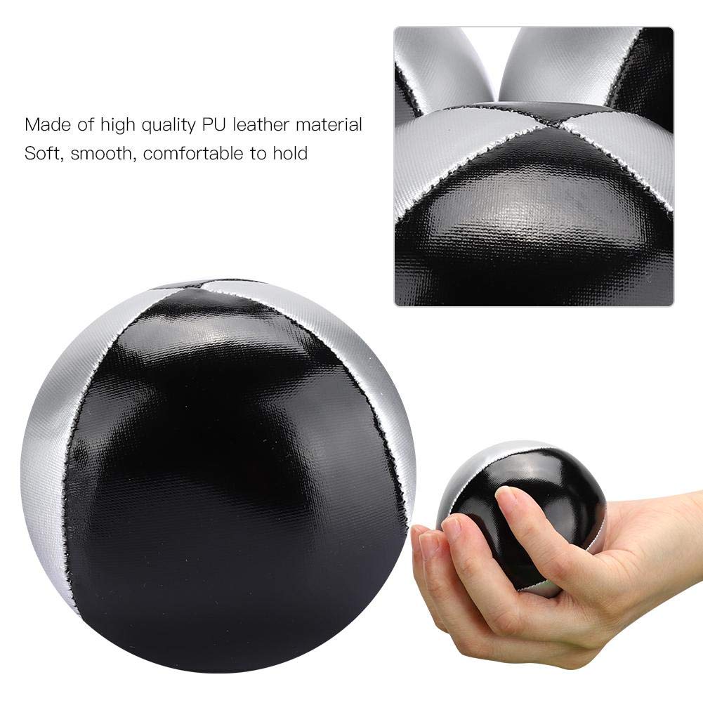 3PCS Juggling Ball PU Leather Fine Colloidal Particle Indoor Leisure Portable