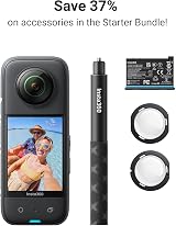 Insta360 X3 Starter Bundle 360° Action Camera 5.7K 72MP Dual 1/2" Sensors view 2