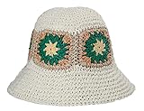Solyinne Straw Bucket Hat, Women's Floral Fishing