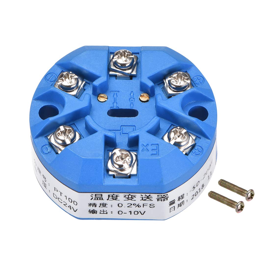 sourcingmap PT100 Temperature Sensor Transmitter 24V DC 0-10V -50โ to 200โ