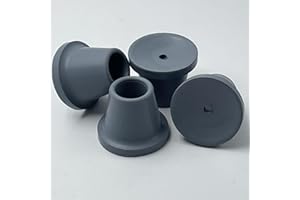 Replacement 7/8" Rubber Feet for Shower Chair, Rubber Feet for Chairs, Chair Leg Caps, feet for Shower/Transfer Chair, Stainl