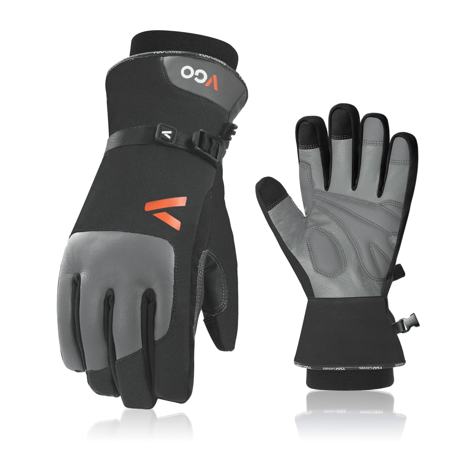 Vgo... Thermal Gloves Men Waterproof -20°C, Touchscreen for Winter Outdoor Freezer Work Walking Scooter, Cold Weather Gloves Utility with 3m Insulation Lining, 1 pair — image 1