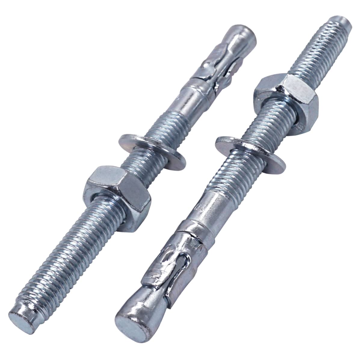 SKIR'CO (10 pcs) Wedge Anchors M10 x 120 mm, Metal Dowels, Bolt Anchor Masonry Fixing, Concrete Expansion Anchor