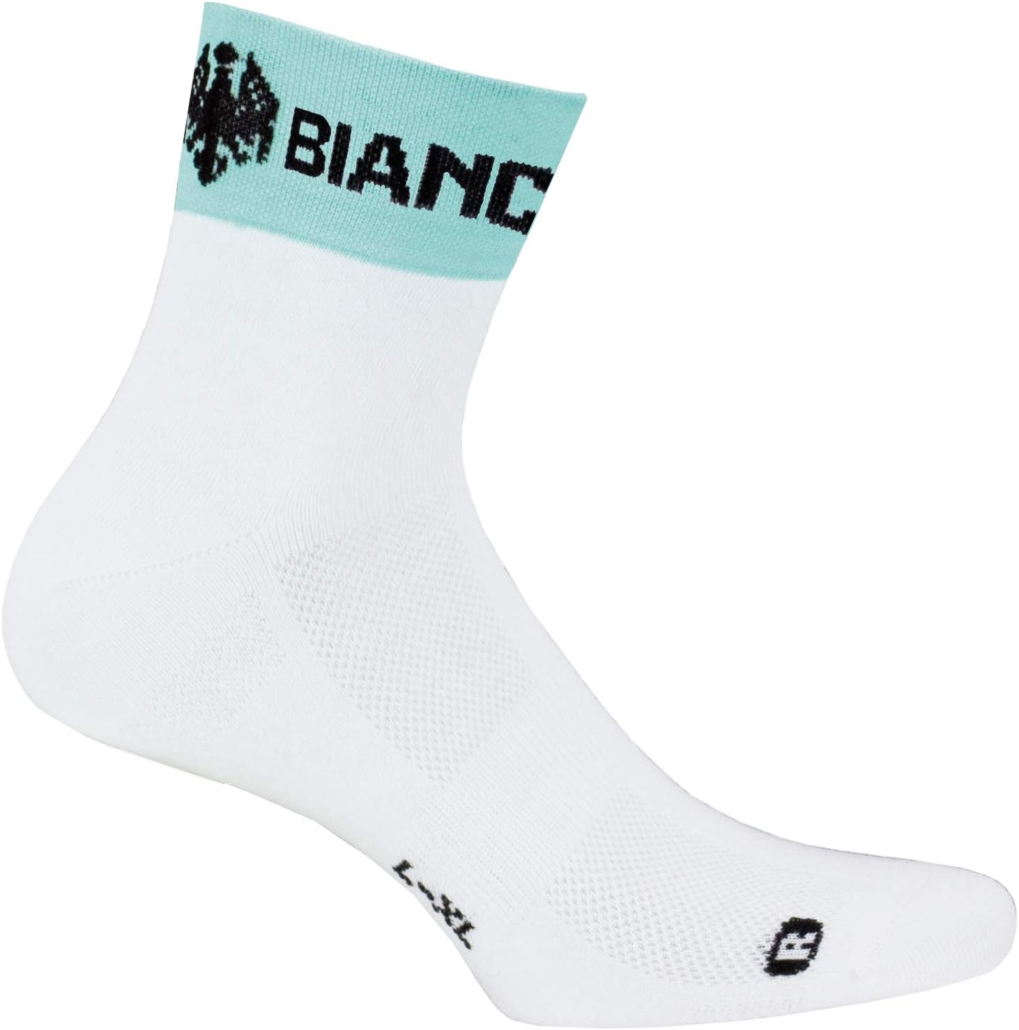 Nalini Bianchi Unisex's Asfalto Socks, White/Celeste, S/M