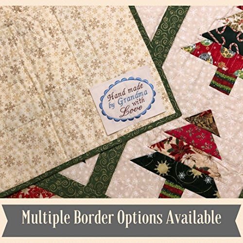 Handmade by Grandma Sew On Quilt Label Personalized Fabric Label for Handmade Items 1 Large Embroidered Label 4x5 inches