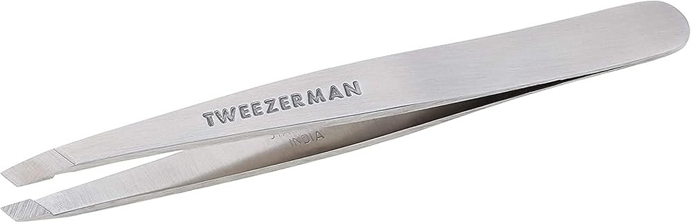 Tweezerman Stainless Steel Slant Tweezer Black Midnight Sky