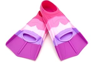 Fadgesy Swimming Training Fins,Comfortable Silicone Flippers for Swimming and Diving,Size Suitable Kids Girls Boys Adult