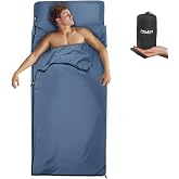 Frelaxy Sleeping Bag Liner, XL Travel Sheet for Camping, Hotels and Hostels