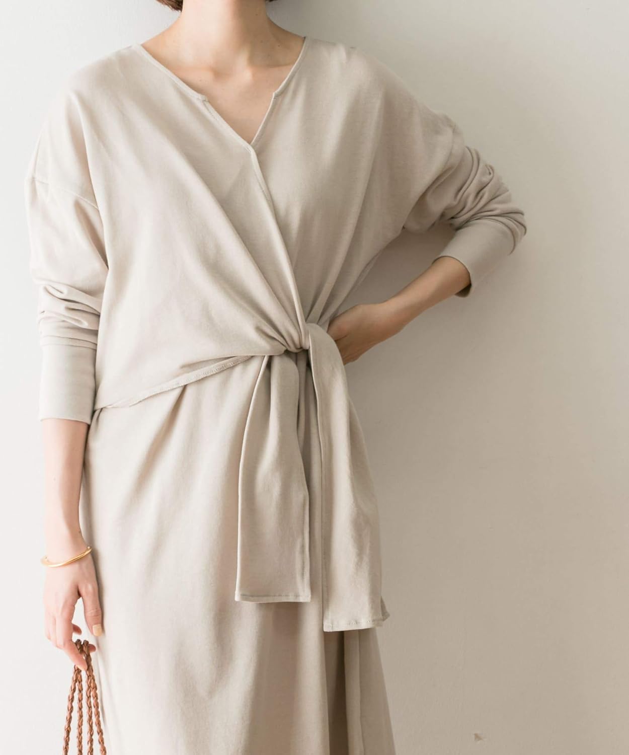 Amazon Co Jp アーバンリサーチ ワンピース ドレス カシュクールカットワンピース レディース Ur04 26t001 Grege Free 服 ファッション小物