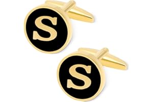 GWD Cufflinks for Men Personalized Letter CuffLink Shirt Cuff links