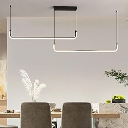 Chandelier, 2-Light Modern Ceiling U-Shaped Pendant