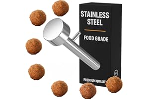 IBYX Falafel and Meatball Maker Scoop - Food Safe and Non-Sticky Stainless-Steel Meatball & Falafel Baller Tool - Simple Scoop & Drop (Small)