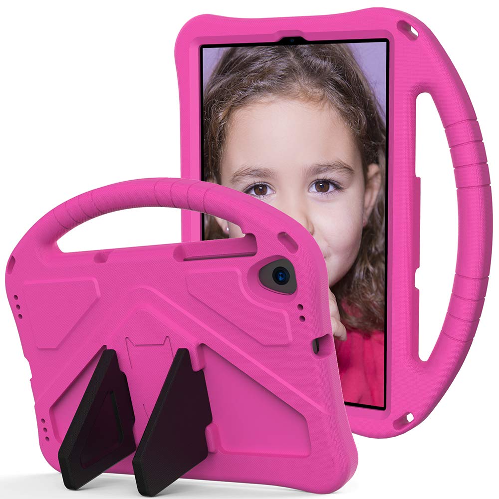Tading Kids Case for Lenovo Smart Tab M8 for Boys Girls, M8 Tablet Case with Handle Stand for Tab M8 4th Gen TB-300FU 3rd gen TB8506F 2nd Gen TB-8505F TB-8505X - Rose