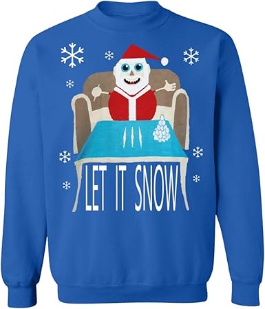 Cocaine Santa Let It Snow Weihnachtspullover Walmart Gr L Konigsblau Amazon De Bekleidung