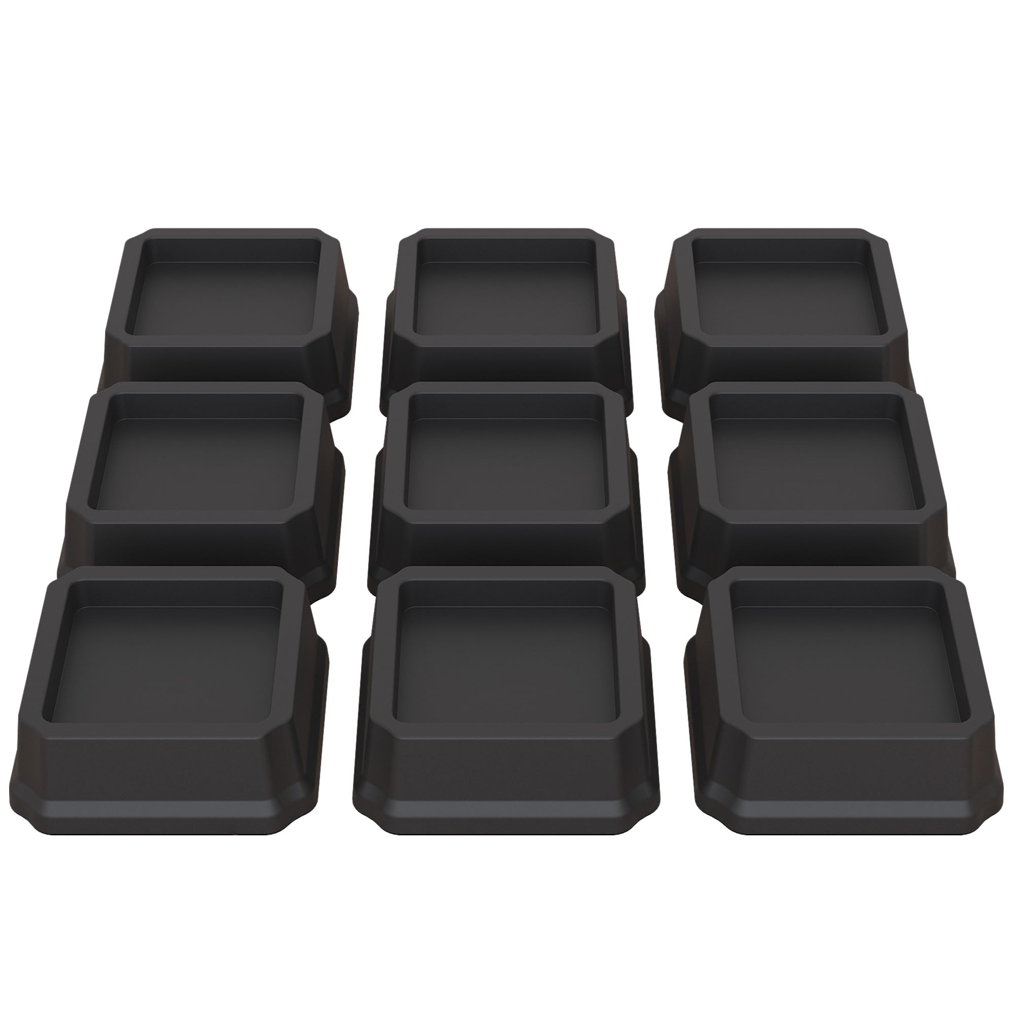 Lutown-Teen Bed Risers 1 inch Heavy Duty Furniture Risers for Sofas, Chair Risers Sofa Risers Table Risers Set of 9 Pack, Black