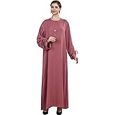Lenmipot Muslim Women Abayas Islamic Abaya Dress for Women Back Zipper Jilbab 1pc Eid Kaftan Fashion Dress Daily Outfit
