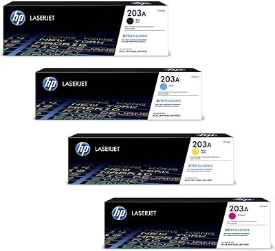 HP 203X Toner Cartridge Set Black Cyan Magenta Yellow for Color LaserJet Pro