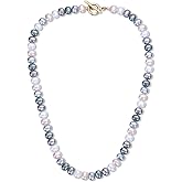 GAVU Dainty Pearl Necklace for Women Men Multicolor Shell Pearl Necklace for Men and Women