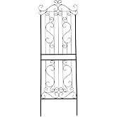 SCENDOR 1 Pack 70.8" H x 24.5" W Garden Trellis for Climbing Plants Outdoor Metal Rustproof Roses Trellis Potted Vines Vegetables Flowers Wire Lattices for Ivy Cucumbers Clematis Black