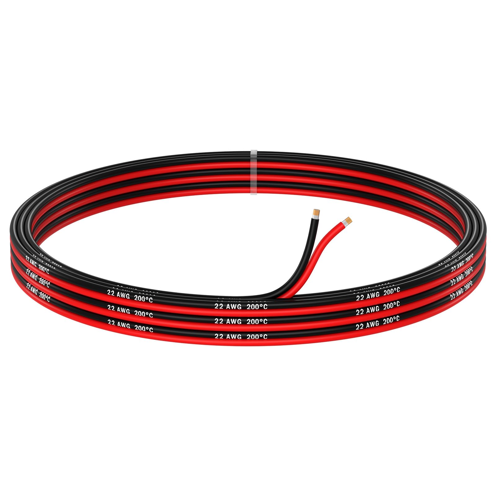 MMOBIEL 22 Gauge Electrical Wire Parallel - 22 AWG 16.4ft / 5m - Tinned Copper Cable - 2 Conductor for Automotive Wire - Led Strips, Audio/Speaker Wire, Low Voltage Landscape Lightning, Lamps