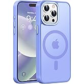 Newfuture Upgraded Magnetic for iPhone 15 Pro Max Case [Compatible with Magsafe] [Mil-Grade Protection], Pocket-Friendly, Slim Translucent Phone Case Cover for iPhone 15 Pro Max 6.7", Light Purple
