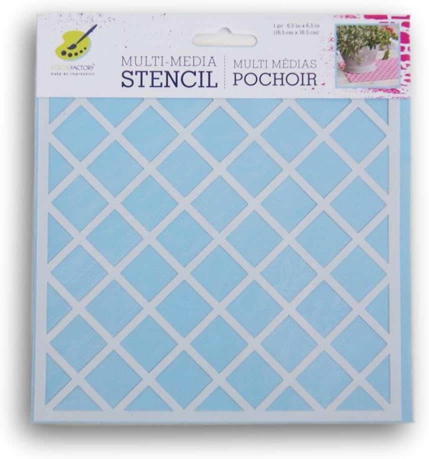 Color Factory Multi-Media Lattice Stencil - 6.5 x 6.5 Inches