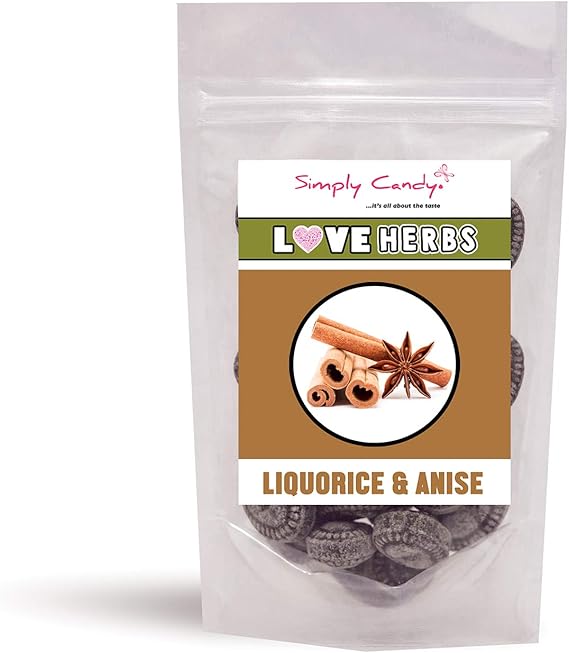 Simply Candy, Natural Liquorice and Anise Candies. 150g. Hard Candy