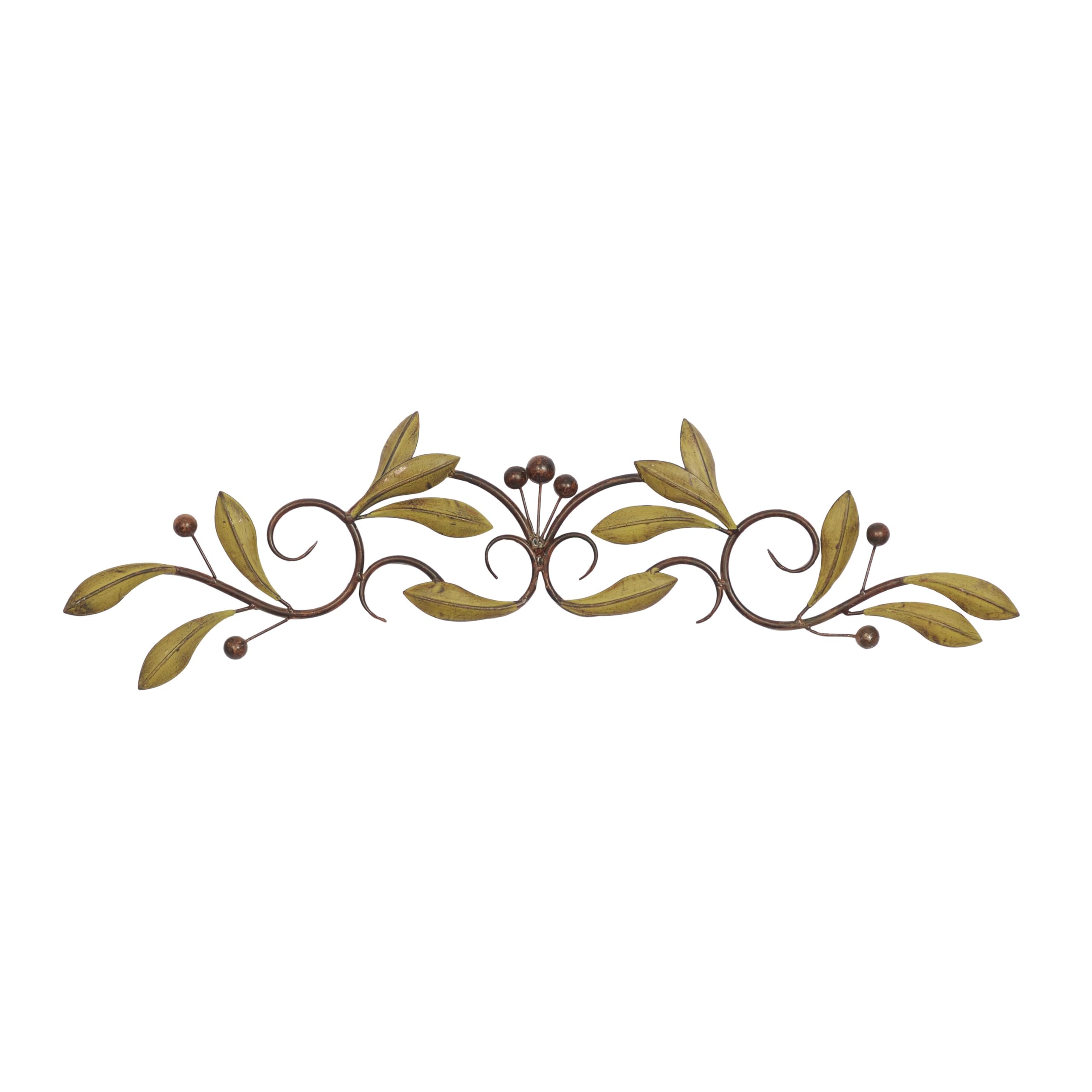 Deco 79 Metal Leaf Wall Decor, 31" x 1" x 6", Green