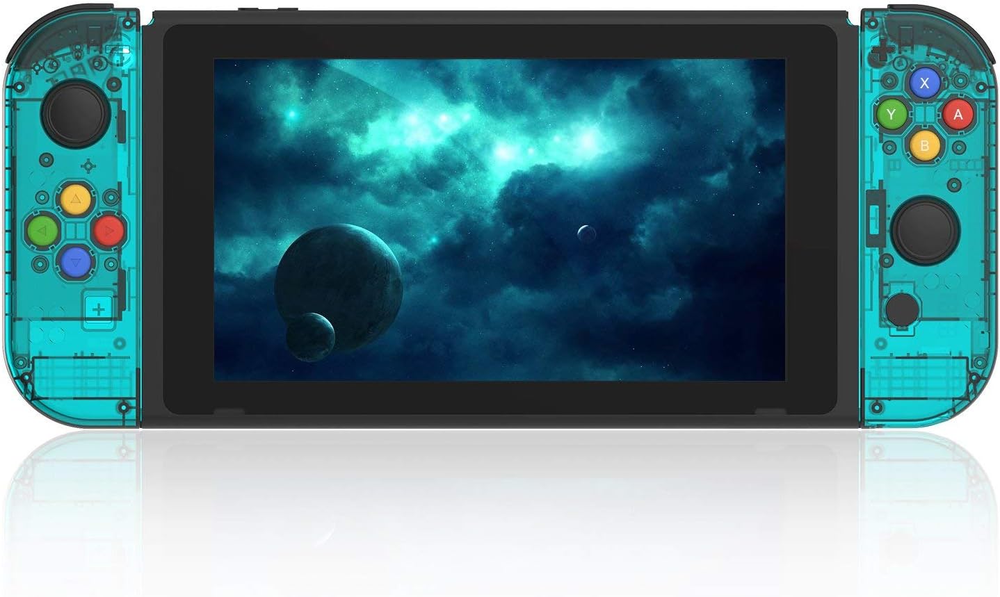 Portable DIY Replacement Housing Shell Case for Right Left Switch Joy-Con Controller Without Electronics (Joycon-ice Blue)