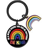 Celaqiu Pride Gifts for Women Men Rainbow Keychain Gay Pride Gifts for Lesbians LGBTQ Wedding Gift Rainbow Gift for Birthday Christmas LGBTQ Keychain for Friends