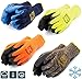 Better Grip BGWLAC Winter Insulated Rubber Latex Coated Work Gloves, Crinkle Pattern, 3 Pairs/ Pack (Large, Orange)