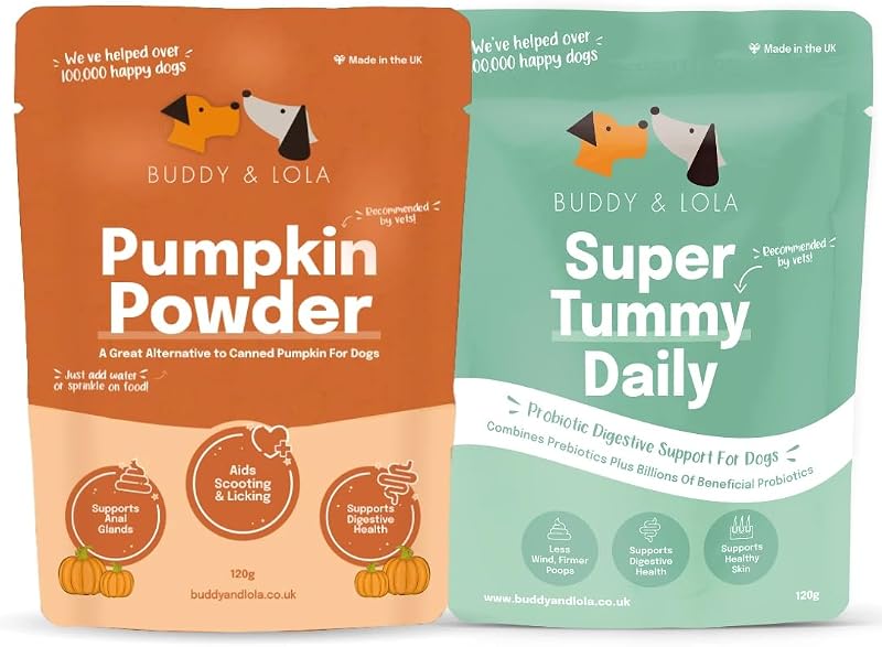 Buddy & Lola Super Pooper Bundle 100% Natural Pumpkin Powder Probiotics