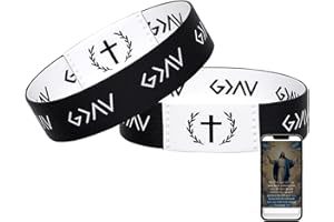 BECOMFY Daily Bible Verse Bracelets – 1-Pack Gift Box or 5-Pack Bulk Set, Adjustable Christian Scripture Bracelets for Men Women Teens, Inspirational Faith Jewelry & Daily Prayer Reminder