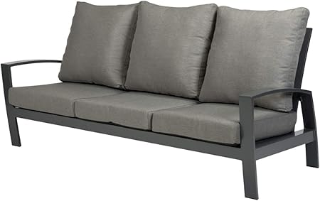 Amazon De Tierra Gartensofa Valencia Aluminium 3 Sitzer Anthrazit 199 Cm
