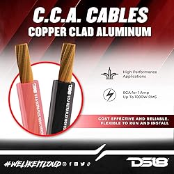 DS18 PW-8GA-5BK/20RD 8-GA 25ft OFC Ultra Flex Power