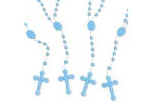 17'' luminous in the dark rosary, imported from Italy - 12 rosary set (Navy blue)