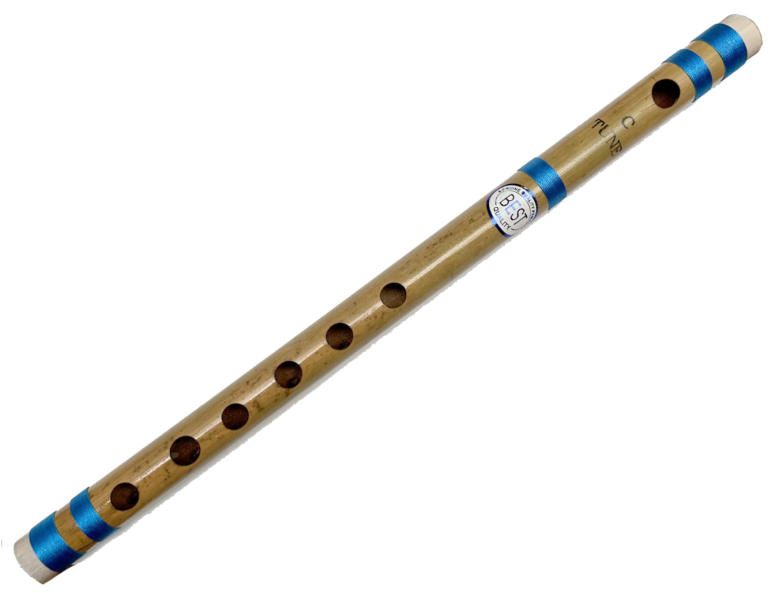 Beginners to Professional Indian Bamboo Flute Concert Natural Scale C 13 inch Transverse Indian Bamboo Transverse Flute Bansuri