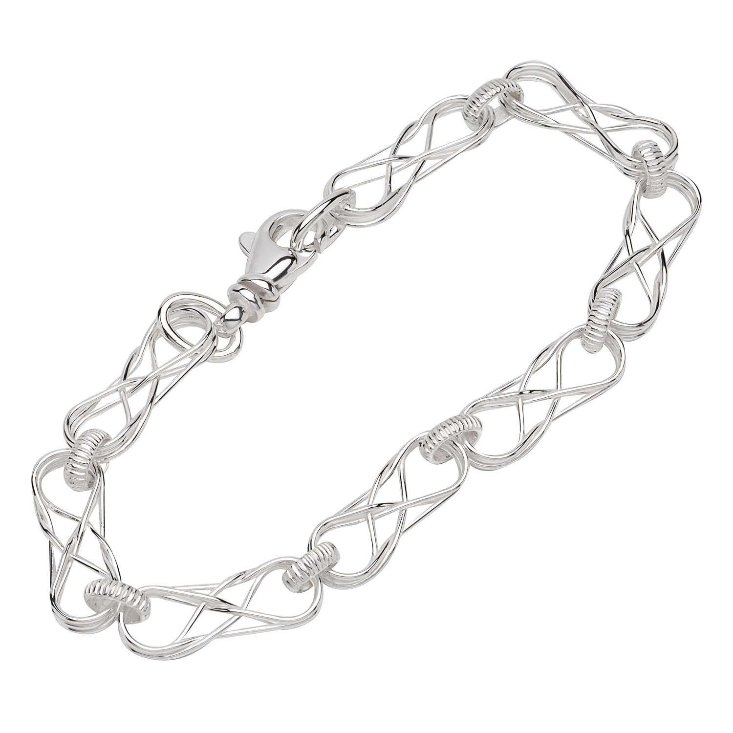 NKlaus bracelet 925 sterling silver 22cm designer chain ladies designer anchor bracelet chain 12822