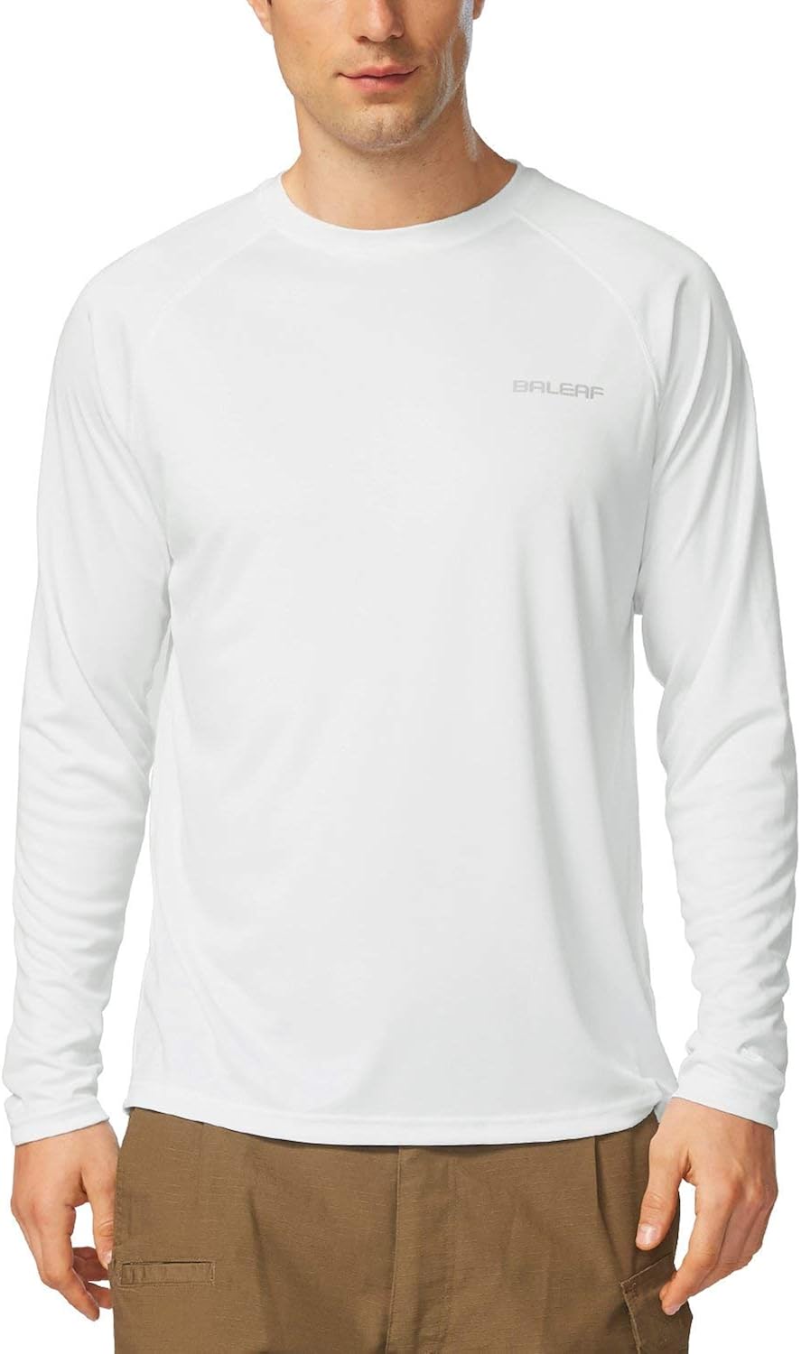 BALEAF Men's UPF 50+ Sun Protection Shirts Long Sleeve Dri Fit SPF T-Shirts Lightweight Fishing Hiking Running: Clothing