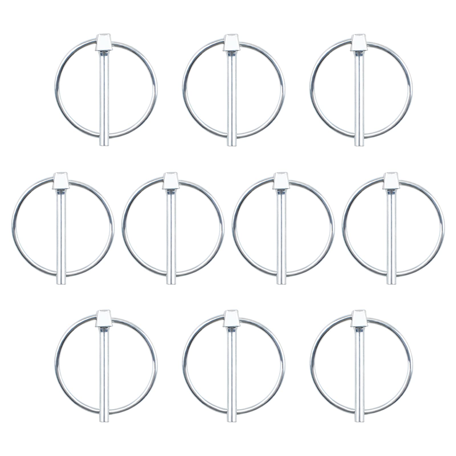 INCREWAY 10PCS Carbon Steel Trailer Lock Pin, Dia 4.5mm Lynch Retaining Pins for Track Farm Lawn