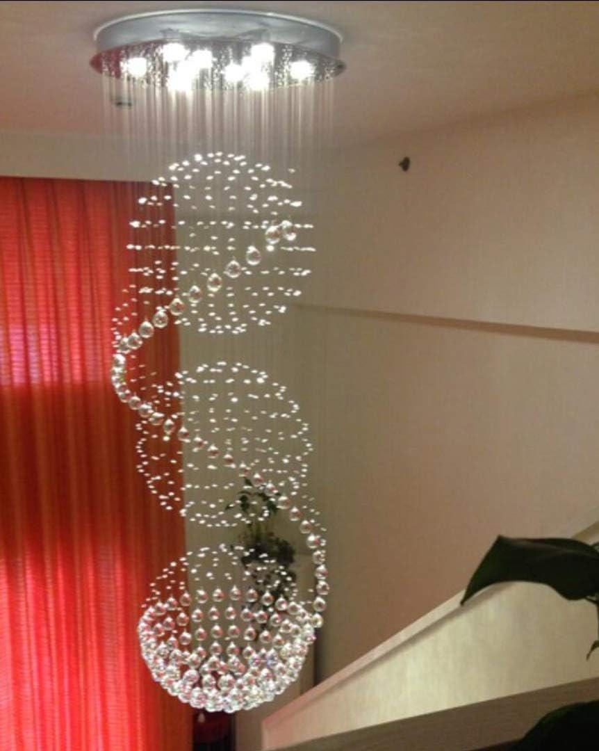 ZSML Moderne Wendeltreppen-Kronleuchter Luxus-Deckenleuchte mit 12