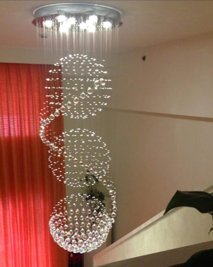 ZSML Moderne Wendeltreppen-Kronleuchter Luxus-Deckenleuchte mit 12