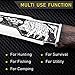 Hunting Knife - Survival Knives with Sheath - Engraved Fixed Blade Knife - Hunter Bushcraft Bowie Knofe - Classic Long Blade Knifes with Wood Handle for Men - Best for Hunting Camping Defense 2428
