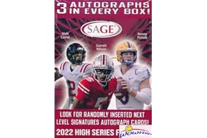 2022 Sage Hit Football HIGH SERIES Factory Sealed Blaster Box with (3) AUTOGRAPHS & (60) ROOKIE Cards with (10) PARALLELS! Look for RC & Autos of Top 2022 Football Draft Picks & Future Picks! WOWZZER!