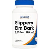 Nutricost Slippery Elm Bark Capsules 1000mg Per Serving, 120 Capsules | GMO-Free, Gluten Free, Vegetarian Friendly