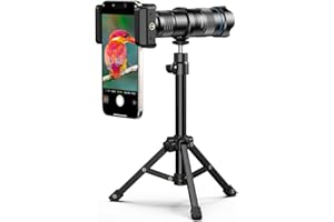 MIAO LAB 28X Telephoto Lens, High Power HD Telephoto Phone Lens with Adjustable Tripod and Universal Phone Clip, Phone Lens Attachment for Android & iPhone