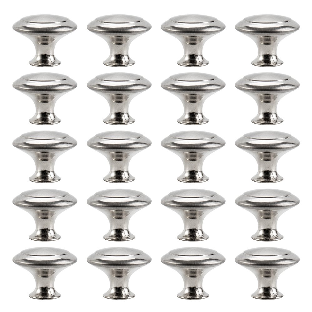 20pcs Silver Drawer Knobs Set Vintage Tone Round Cabinet Cupboard Pull Furniture Handles and Knobs with Screw