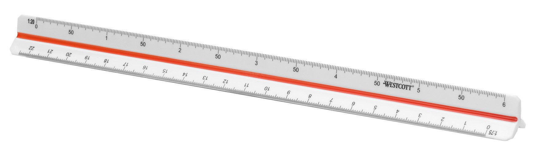 Westcott E-10161 00 Reduction Scale Vocational School, Plastic, 30 cm, White