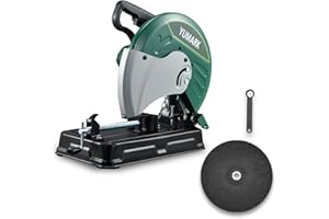 Yumark Abrasive Chop Saw, 2400W 3800RPM Steel Cutting Machine, 45° Adjustable Angle Metal Cutting Saw with 14in Blade for Cut