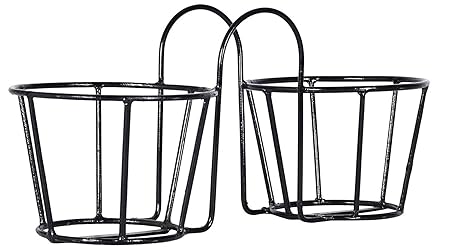 GIG Handicrafts Metal Hanging Railing Planter, Black, 51 x 21 x 16 cm, 1 Piece